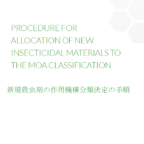 Procedure for MoA classification of new actives (Japan)